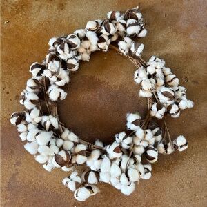 Cotton Wreath Home Accent Decor